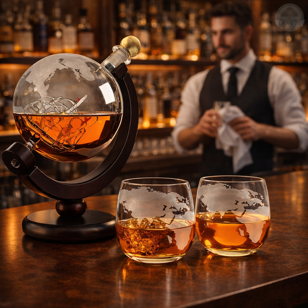 Carafe à Whiskey - Édition Carte du Monde