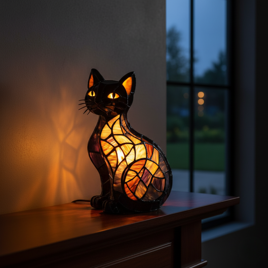 Chat Radieux à Minuit