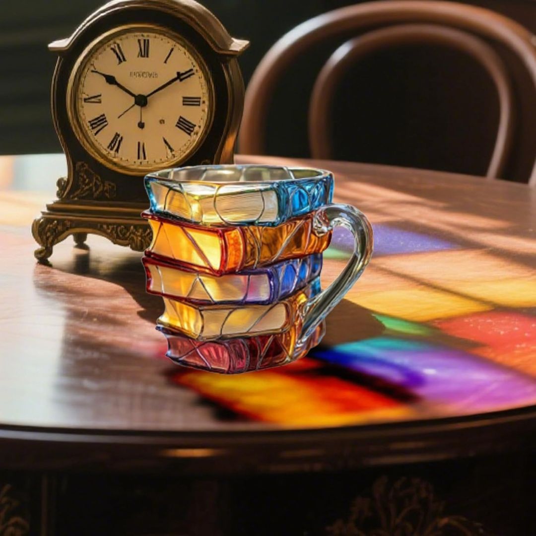 Tasse Unique Artisanale 3D Bonheur pour Passionnés de Lecture