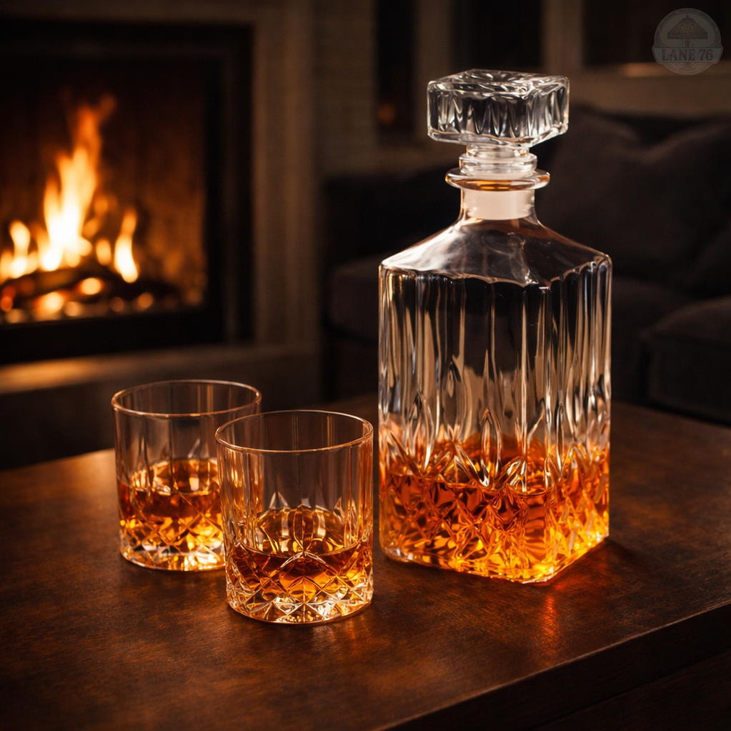 Carafe à Whiskey - Coffret avec Bouteilles et Verres