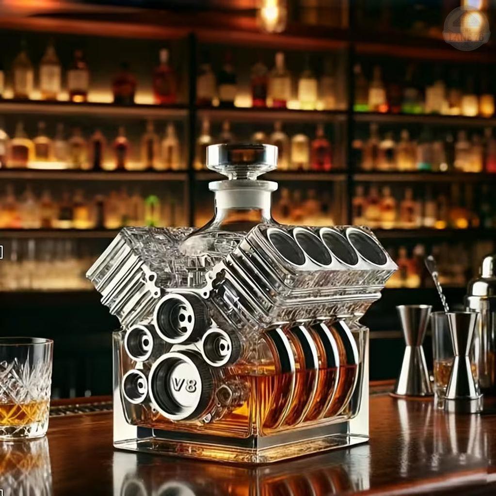 Carafe à Whiskey - Édition Moteur V8